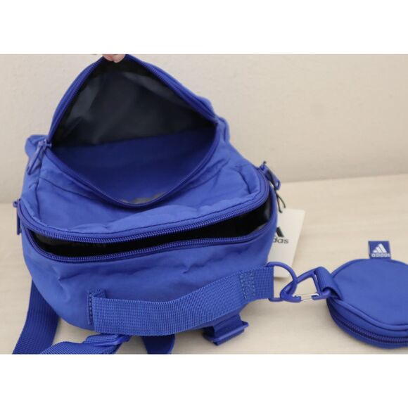 Adidas IU9283 Unisex Semi Lucid Blue Must Have Mini Backpack w/Coin Pouch - Picture 14 of 15